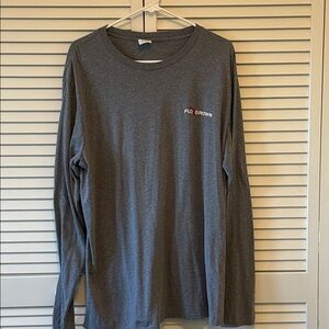 Men's Charcoal Gray Flo Grown Long Sleeve Tee Size 2XL
